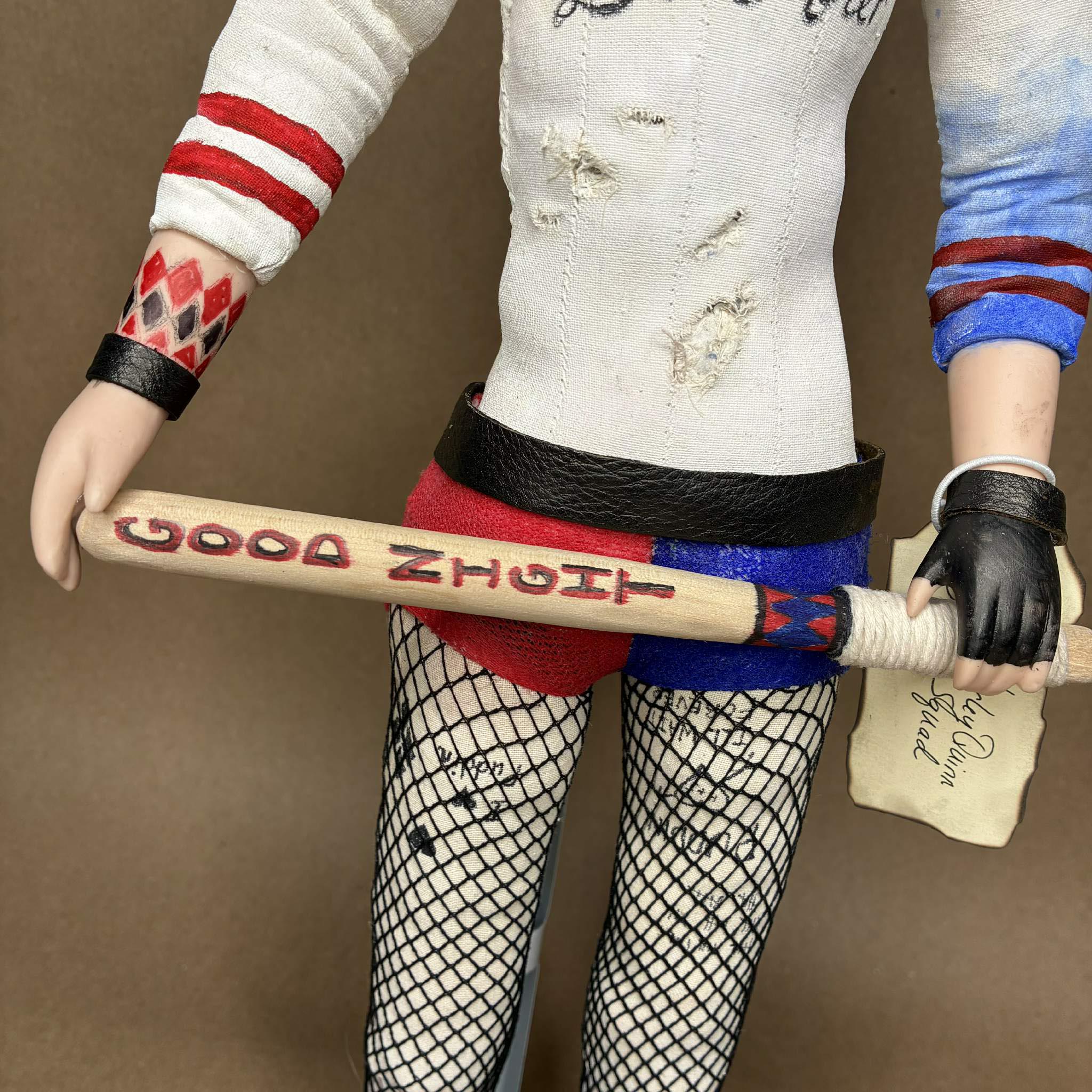 Handcrafted Harley Quinn movie character doll by Erika's Emporium