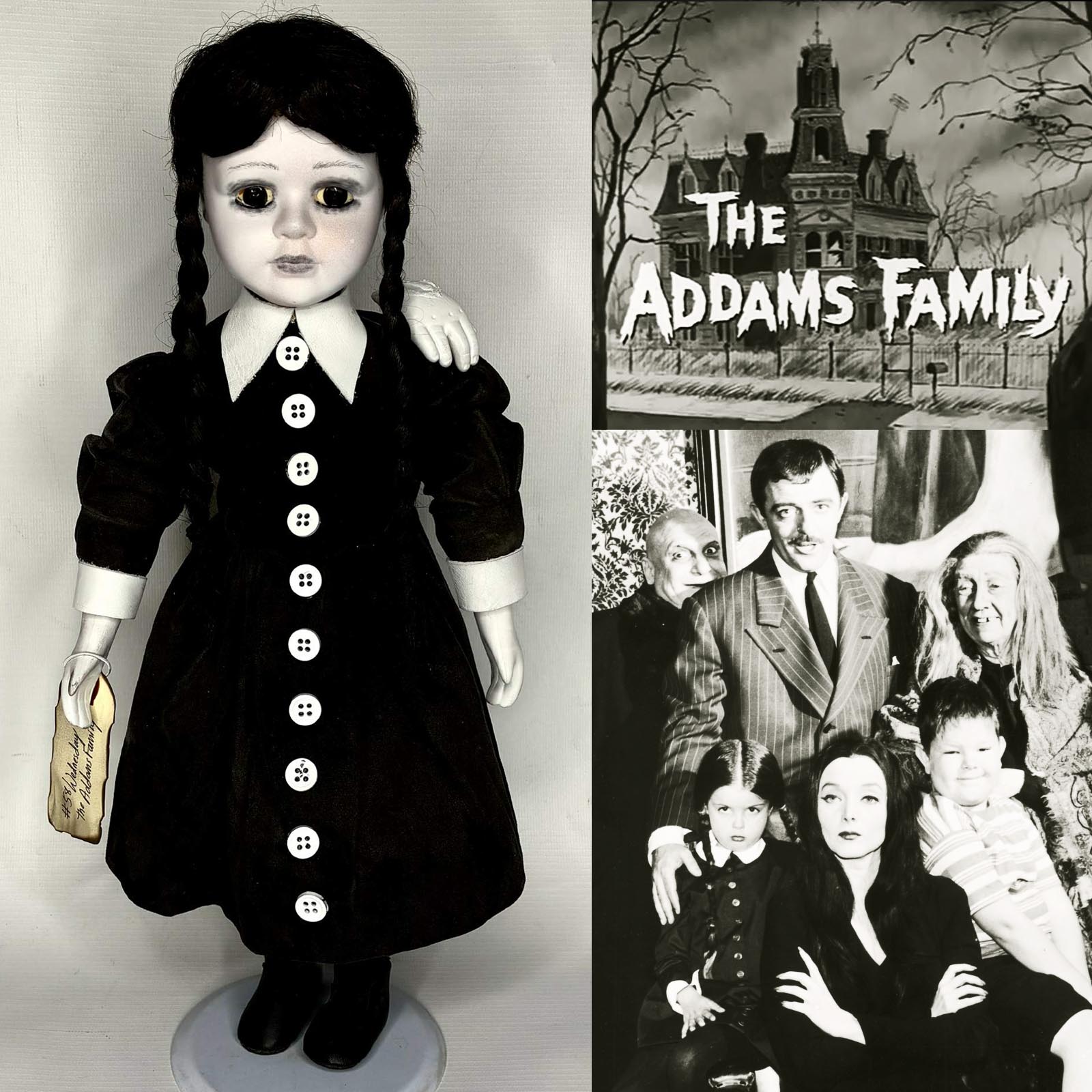 Wednesday Addams The Addams Family Character Doll by Erika's Emporium