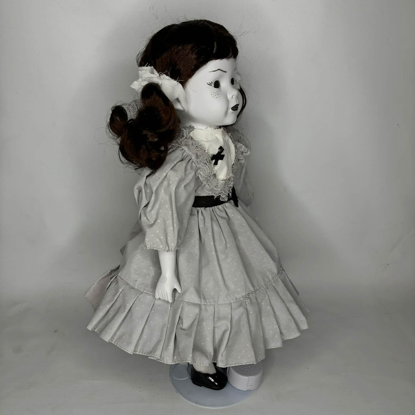 Handmade creepy talking doll with sound box